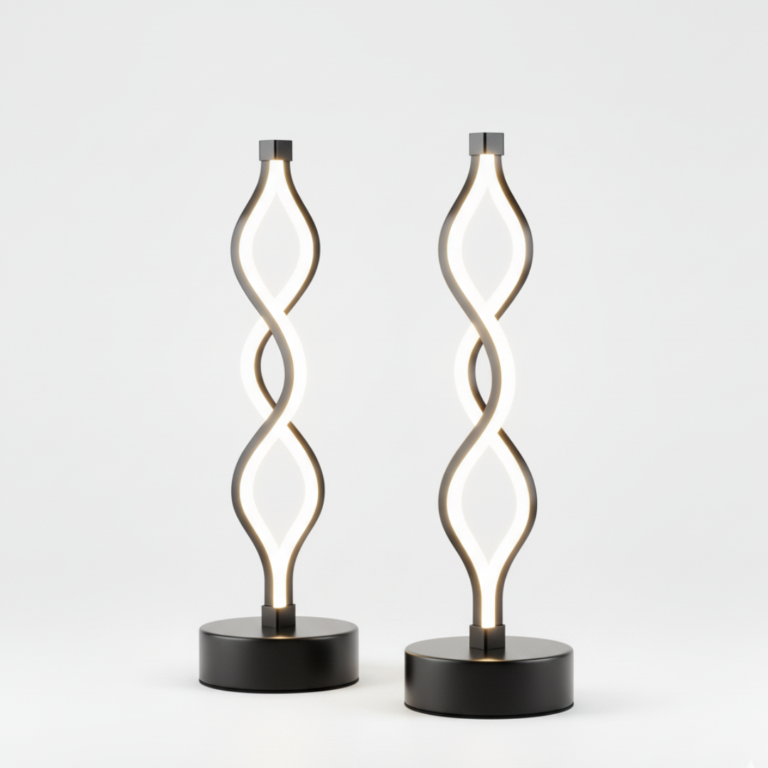 SET DE 2 LÁMPARAS LED DE MESA – DISEÑO MINIMALISTA Y ELEGANTE