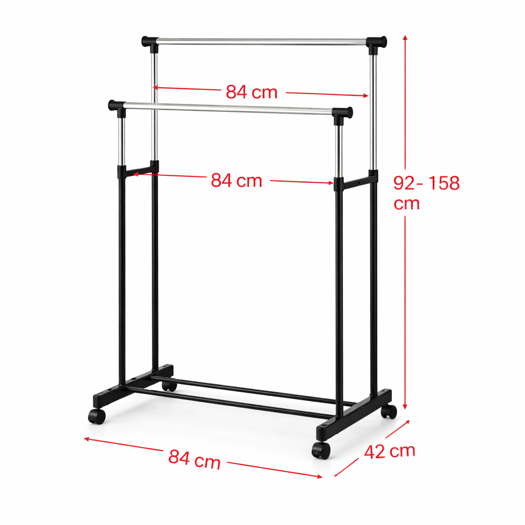 Organizador Doble Para Ropa Perchero