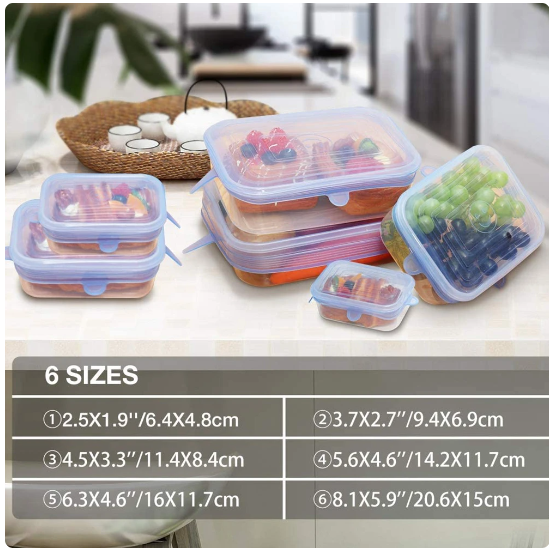 Tapas de Silicon Cuadradas Reutilizables