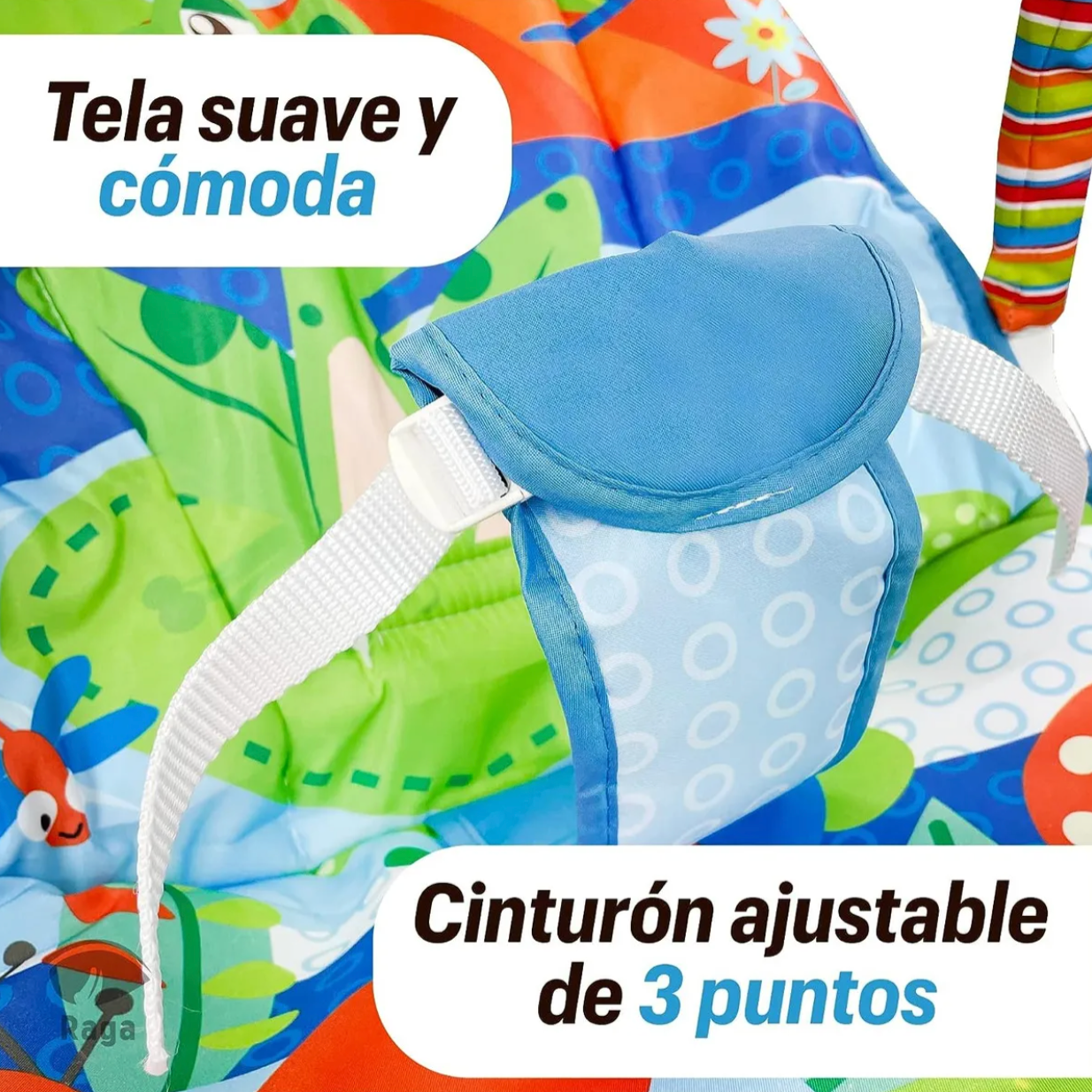 Silla Mecedora de Bebe Interactiva Color Azul