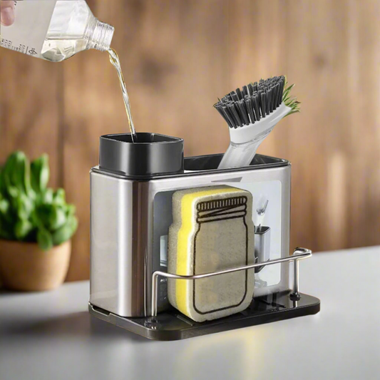 Escurridor de Cubiertos con Dispensador de Jabón