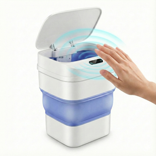 Bote De Basura Plegable Sin Contacto Con Sensor