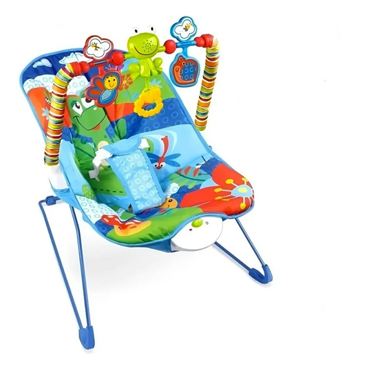 Silla Mecedora de Bebe Interactiva Color Azul