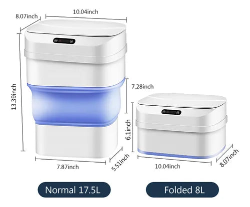 Cubo De Basura Plegable con Sensor de Apertura