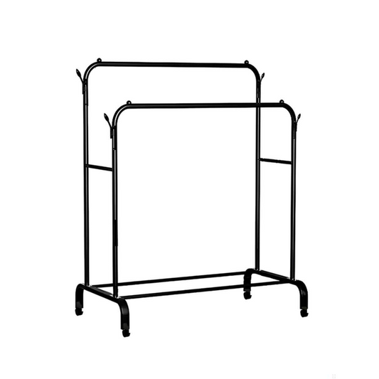 Rack de Ropa 2 Tubos con Hojas