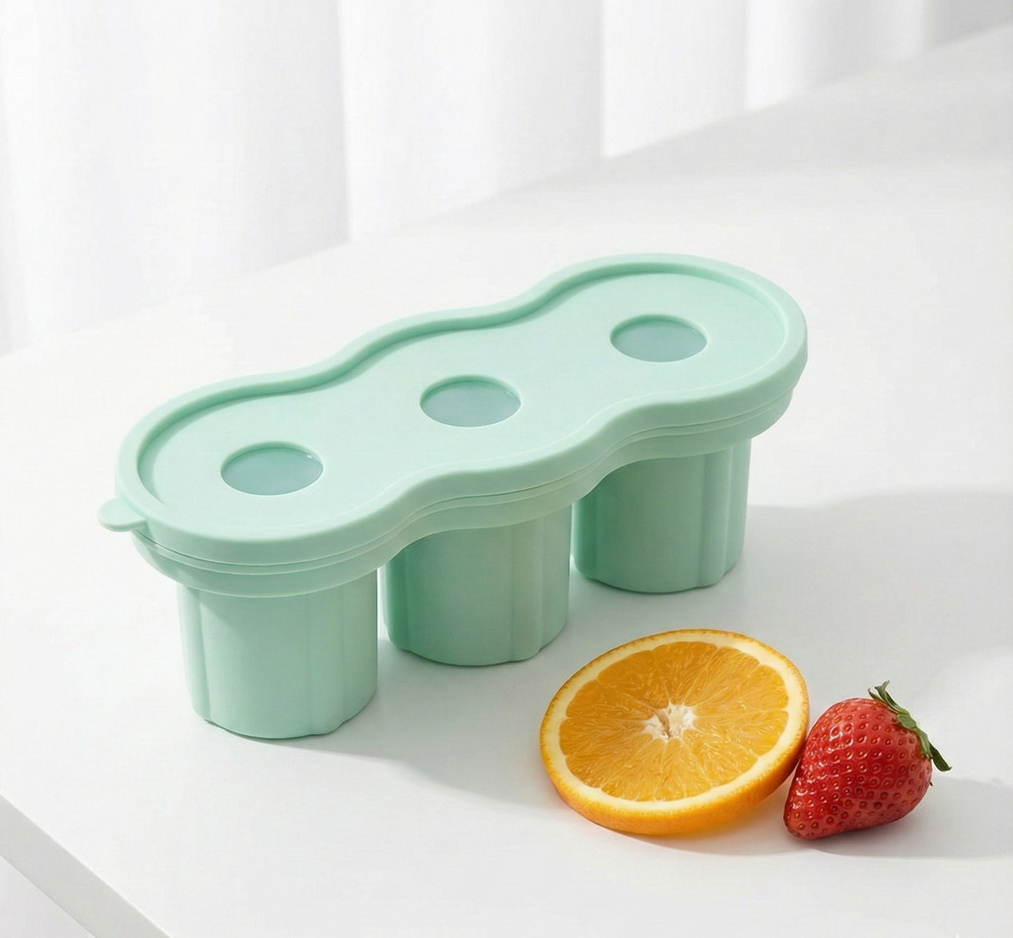 Molde de Hielo Cilíndrico de Silicona para Vasos Térmicos