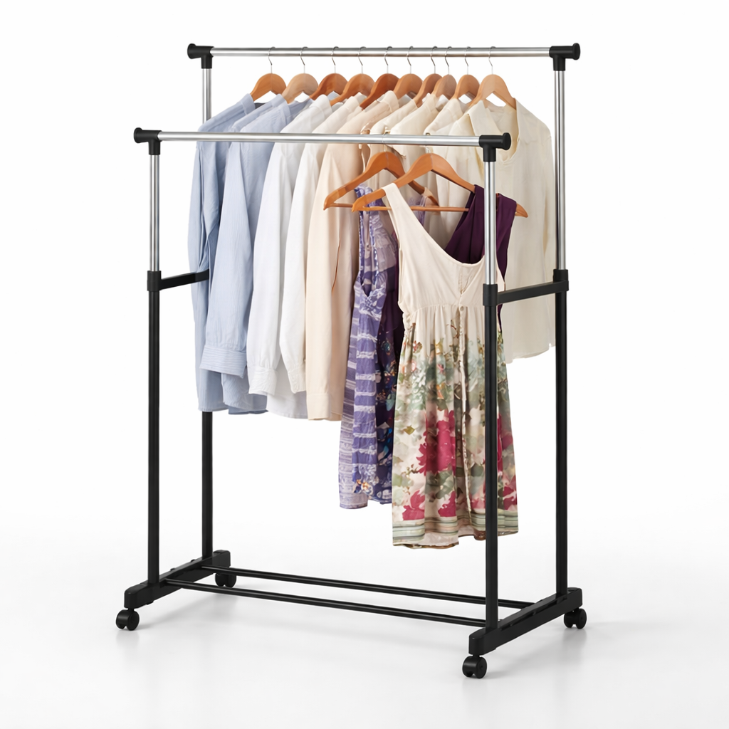 Organizador Doble Para Ropa Perchero