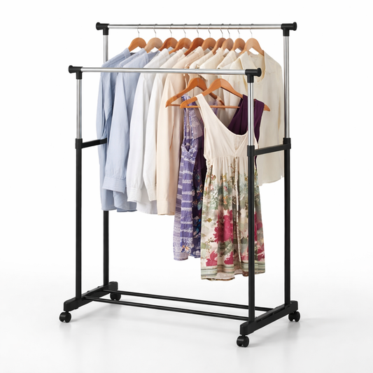 Organizador Doble Para Ropa Perchero