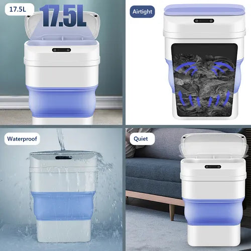 Cubo De Basura Plegable con Sensor de Apertura